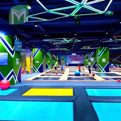 Trampolin mit einem angeschlossenen Objektträger